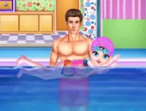 Baby Taylor Learn Swimming image