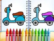Cute Bike Coloring Book image
