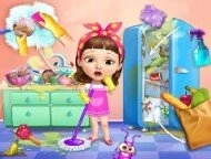 Sweet Baby Girl Cleanup Messy House image