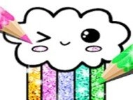 Kawaii Coloring Book Gli...